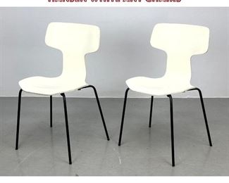 Lot 1138 Pair of Arne Jacobsen Fritz Hansen White Ant Chairs