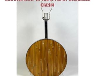 Lot 1143 Chromalite 1976 bamboo and chrome lamp in the style of Gabrielle Crespi