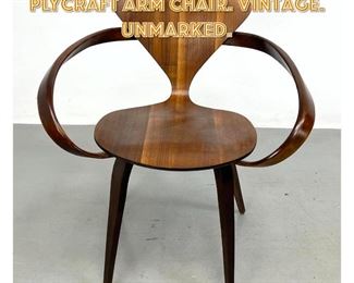 Lot 1201 Norman Cherner for Plycraft Arm Chair. Vintage. Unmarked.