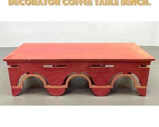 Lot 1219 Faux Paint Finish Decorator Coffee Table Bench.