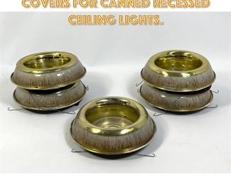 Lot 1241 Set 5 Metal and Glass Covers for Canned Recessed Ceiling Lights. 