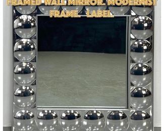 Lot 1392 TURNER Bubble Plastic Framed Wall Mirror. Modernist frame. Label.