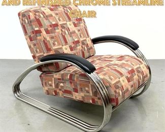 Lot 1413 KEM Weber fully restored and refinished chrome Streamline chair