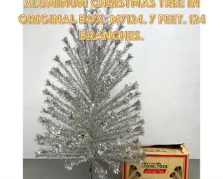 Lot 1430 Pom Pom The Sparkler. Aluminum Christmas Tree in original box. M7124. 7 feet. 124 branches. 