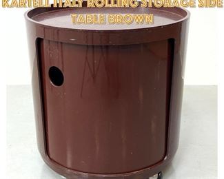 Lot 1444 Anna Castelli Ferrieri Kartell Italy Rolling Storage Side Table Brown