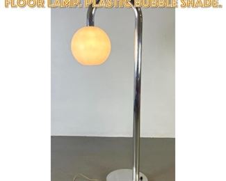 Lot 1452 Chrome Arched Arm Floor Lamp. Plastic Bubble Shade.