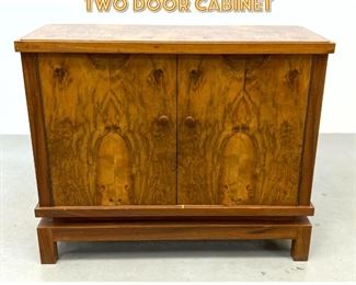 Lot 1453 Modernist Burl Wood Two Door Cabinet 