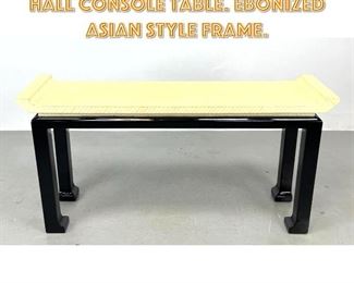 Lot 1467 Herringbone Tile Tesserae Hall Console Table. Ebonized Asian style Frame. 