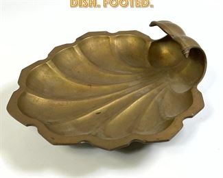 Lot 1490 Large Brass Figural Shell Dish. Footed. 