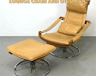Lot 1517 NELO Swedish Modern Lounge Chair and Ottoman. 