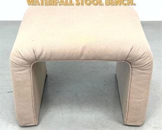 Lot 1569 Fully Upholstered Waterfall Stool Bench. 