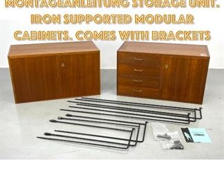 Lot 1588 Mobel von Hilker Montageanleitung Storage unit. Iron supported modular cabinets. Comes with brackets
