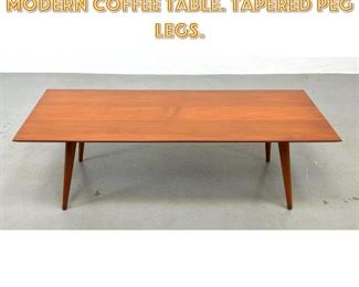 Lot 1595 Paul McCobb American Modern Coffee Table. Tapered peg legs. 