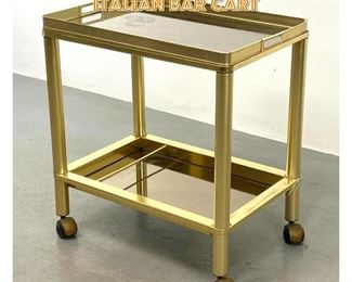 Lot 1601 Anodized aluminum Italian bar cart