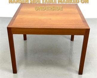 Lot 1603 Hans Wegner JOHANNES HANSEN Side Table Marked on underside 
