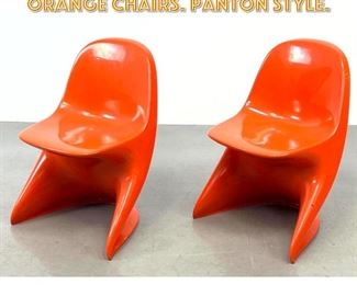 Lot 1608 Child s size Caslino I orange Chairs. Panton Style.