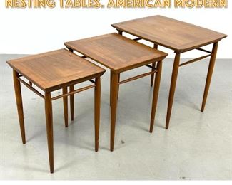 Lot 1613 Heritage Henredon nesting tables. American Modern 