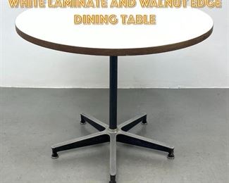 Lot 1630 Herman Miller Eames White Laminate and Walnut Edge Dining Table