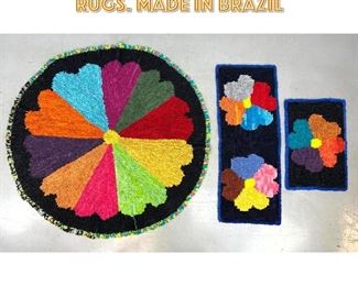 Lot 1638 Colorful Woven Fabric Rugs. Made in Brazil