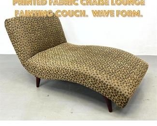 Lot 1641 Mid Century Modern Printed Fabric Chaise Lounge Fainting Couch. Wave Form.