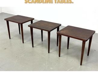Lot 1658 Set 3 Swedish Modern Scandline Tables.