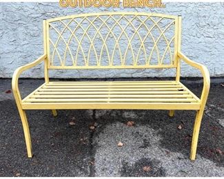Lot 1718 Painted Yellow Aluminum Outdoor Bench.