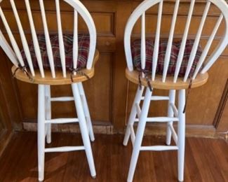 A Pair of Winsome Wood Wagner Swivel Stools