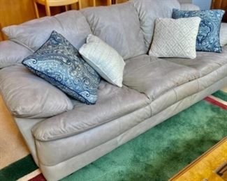 Grey Leather Sofa