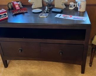 Wood Two Drawer TV Stand
