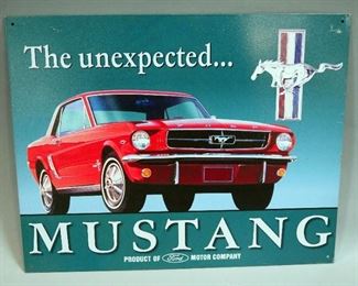 The Unexpected... Mustang Metal Sign, 16" W x 12.5" H