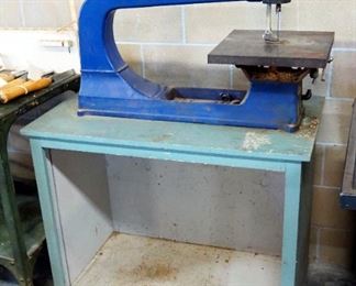 Craftsman Scroll Saw 15001-103, Mounted On Table With Storage Area, Needs Motor