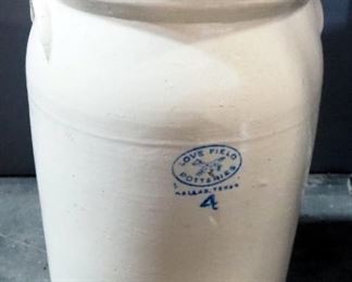 Love Field Potteries 4 Gallon Crock