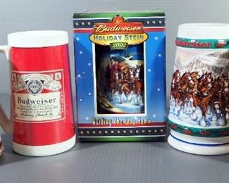 Budweiser And Hamm's Oktoberfest Steins, Qty 5