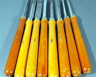 Craftsman Lathe Tools, Qty 8, Includes Scrapers, Gouges, And More