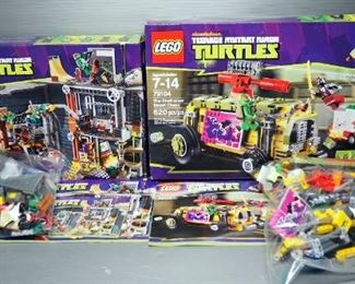 Lego Teenage Mutant Ninja Turtles Turtle Lair Attack 79103 And The Shellraiser Street Chase 79104, Both Believed To Be Complete