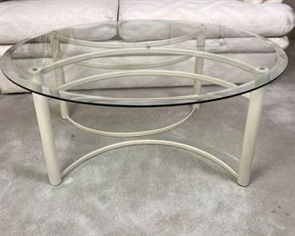 Three Piece Glass Top Coffee Table 