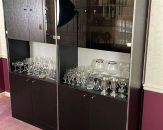 Two Piece Mid Century Display Cabinet/Hutch 