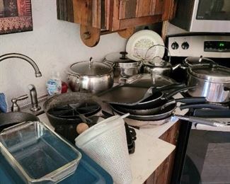 Kitchen items cookware and cast iron