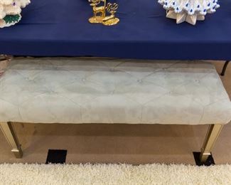 Light green and silver bench.  Very soft!