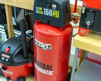 Central pneumatic  26 gal. air compressor.