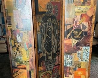 This is my favorite item in the estate sale, completely hand made decoupage from the 1960's 