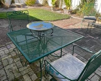 Square bistro table + Lounge chairs