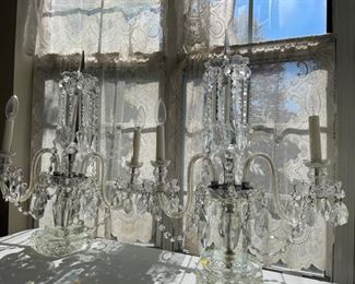 Electrified PAIR of candelabras.. Freshly cleaned...so come and get them! 