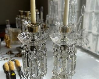 My favorite pair of crystal candelabras ..who's not going to your dinner party if you have these? Be for real...