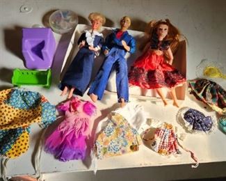 1960s Barbies and Ken's with lots of handmade custom clothing and accessories.
