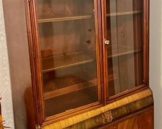 1940's waterfall china cabinet