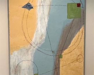 Original mixed media on canvas by Atlanta artist Clarissa Owen.