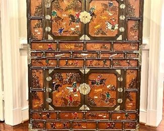 Large - handpainted - crazy good strage cabinet! Must see to appreciate how beautiful this is 
