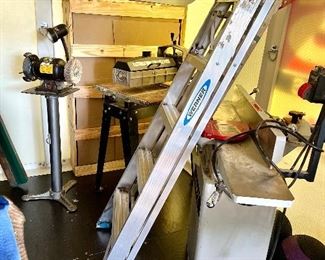 Sawa, ladders, tools, gym equipment....