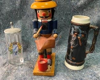 Bavarian Style Nutcracker Beer Stein